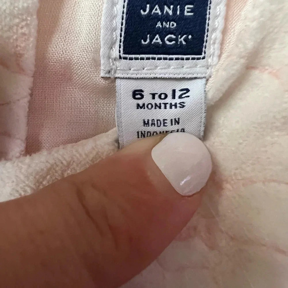 NWT Janie & Jack Pale Pink Velvety Dress - Picture 4 of 6